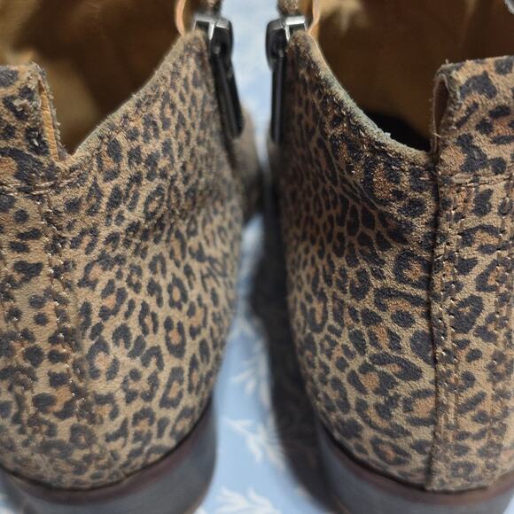 Lucky Brand Basel Womens Sz 7 Leopard Print Zip Ankle Boots - Picture 10 of 11